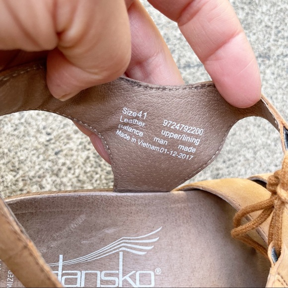 Dansko Janet Neutral Milled Nubuck - Camel Sz 41 - Picture 4 of 9